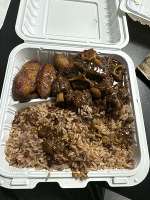 Oxtails * Rice & Peas * Plantains