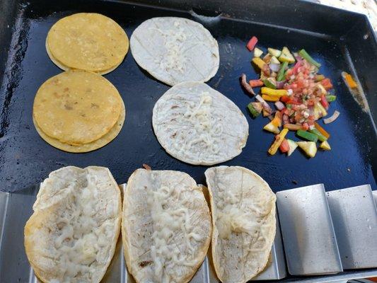 Veggie tacos on the grill