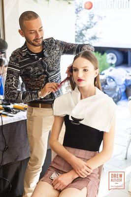 Hairstyle done by Danny Medina for an Oscar de la Renta Fashion show!