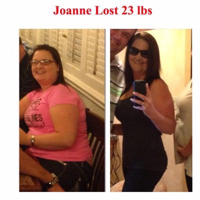 Joanne lost 23 lbs