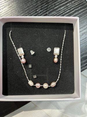 Necklace and earrings