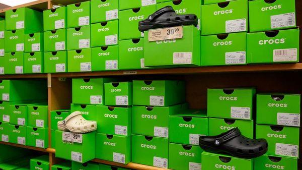 Shot of Popular Brand Section (I.e. Croc Shoe Wall)