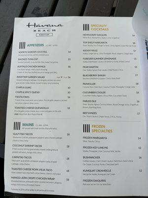 11/13/23 menu