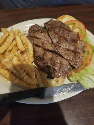 Ribeye steak sandwich