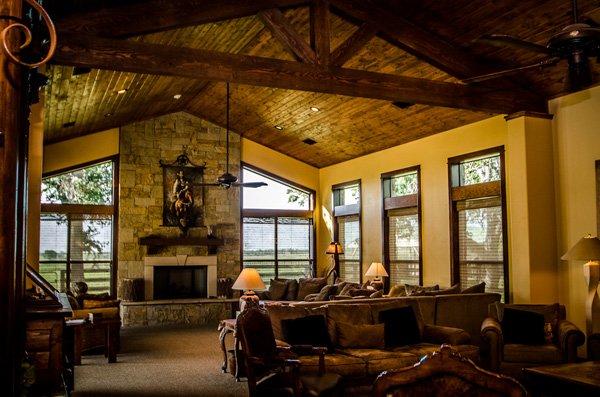 The living room in one of our residential houses