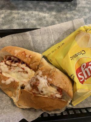 All beef meatball sub, very yummy!