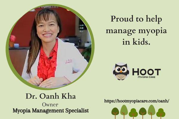 We offer orthokeratology, Misight, and atropine therapy for myopia management in children.