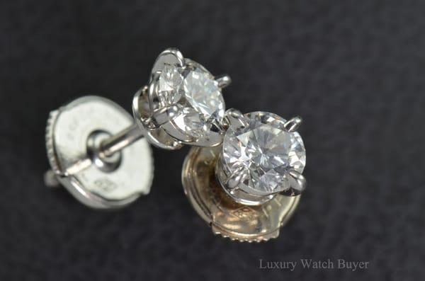 Collaborating w/ Luxury Watch Buyer We Offer Luxury Brand Watches & Designer Jewelry, Cartier Diamond Stud Earrings