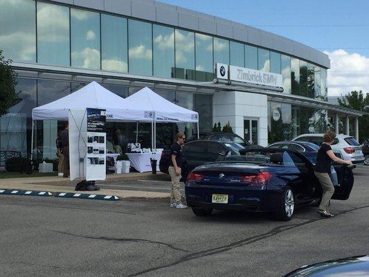 Customers driving 6 Series at a Zimbrick BMW event