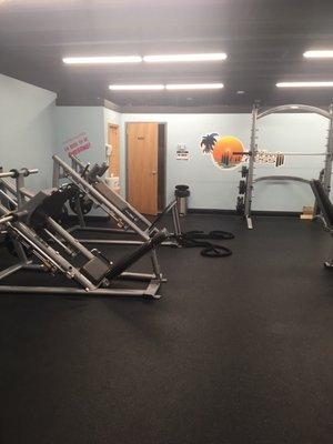 Full equip gym with everything you need for a full body workout.