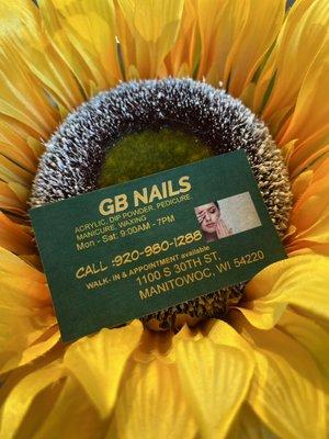 GB Nails's business card