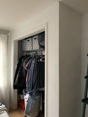 Closet added to guest bedroom