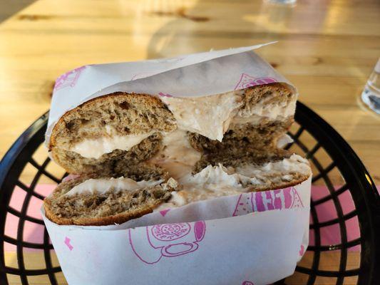 Cinnamon Bagel with Apple Pie Cream Cheese