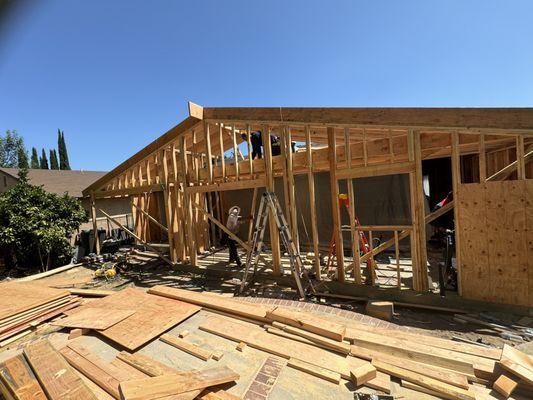 Framing for home addition