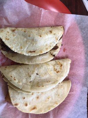 Tacos with homemade tortillas