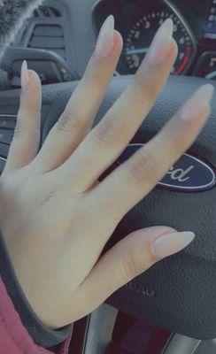 Almond shaped acrylic nails