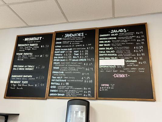 Menu on 12/20/23