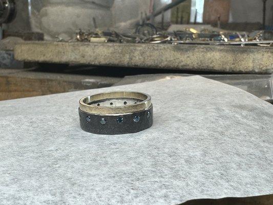 Hand made rustic end ring