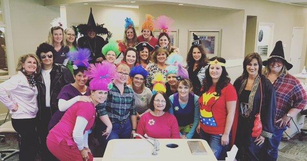 The entire Walker Dixon Orthodontics team had so much fun passing out candy and dressing up for our patients on Halloween!