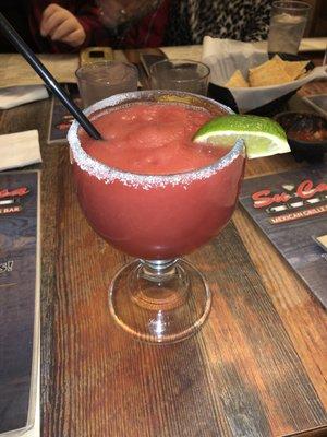 Large raspberry margarita