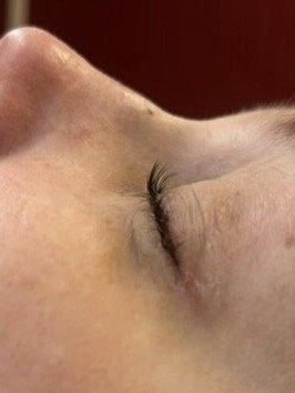 Lashes after lift and tint--they are natural, just permed and dyed!