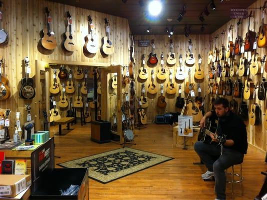 The giant humidified acoustic room, stocked full of woody objects.