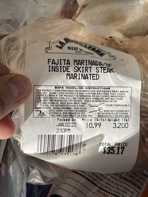 11$/lb for super fatty fajita