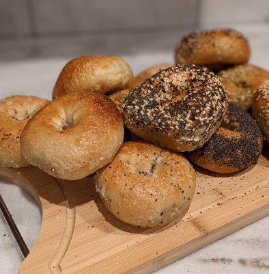 Bagel Lovers - Mixed Dozen: I'm not personally a fan of how chewy their bagels are and, the longer you wait to eat them, the harder they get