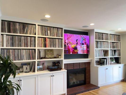 Custom built ins with custom mantle