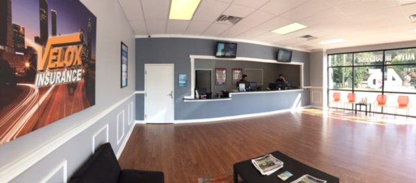 Inside view of Velox Insurance in Norcross, GA