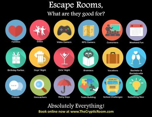 What are escape rooms good for?