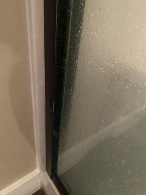 Bent shower door frame