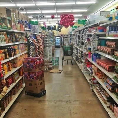 Staff often end up blocking the aisles with stacks of boxes/shopping carts. The staff also end up using the few carts as dollies.