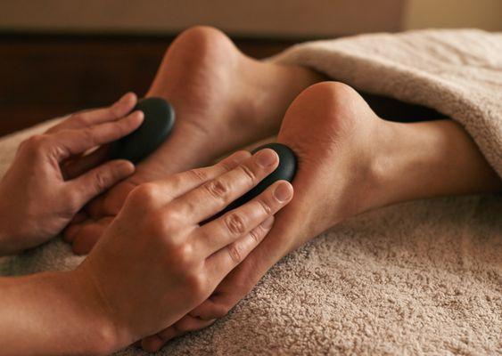 Free hot stones included in Swedish and Deep Tissue Massage