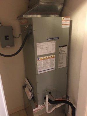 New heat pump air handler install