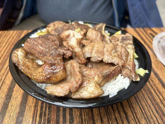 Pork chop over rice