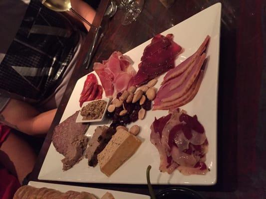 Charcuterie plate. All pretty delicious.