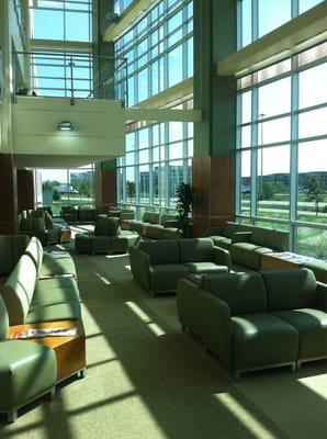 Very impressive waiting area. Very clean and nice view out the back of the building towards green fields and I55.