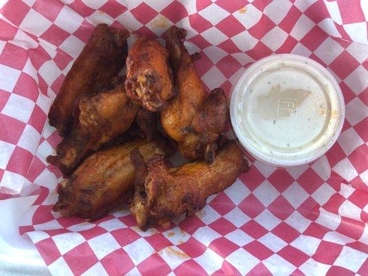 Traditional mild wings with ranch, husband loved.