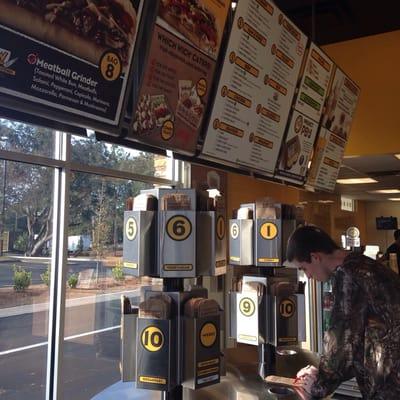 The ordering carousel at Which Wich.