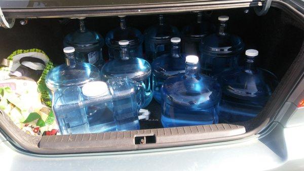 11 bottles water