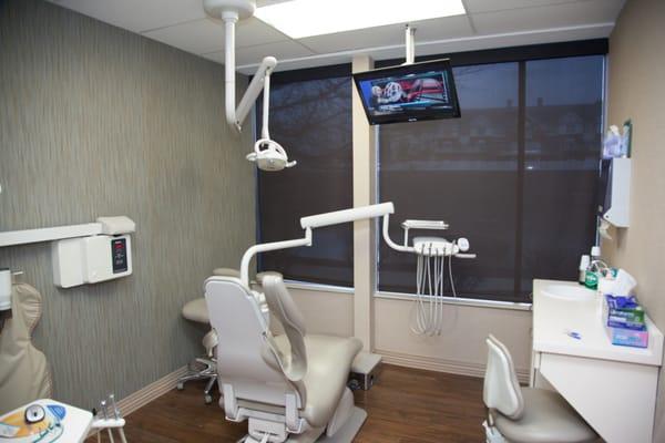 You can enjoy some TV during your appointment to help you relax.