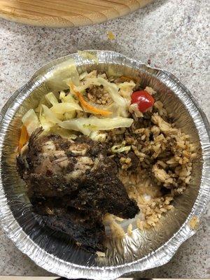 Jerk chicken and rice