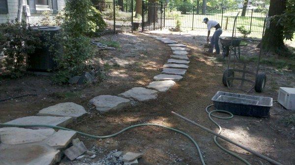 stepper pathway - rustic stones