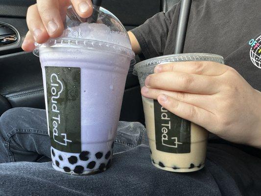 Ube and milk tea