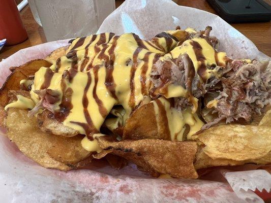 Pulled Pork Pub Chip Nachos