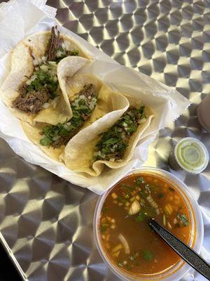 Birria Tacos w/ consume