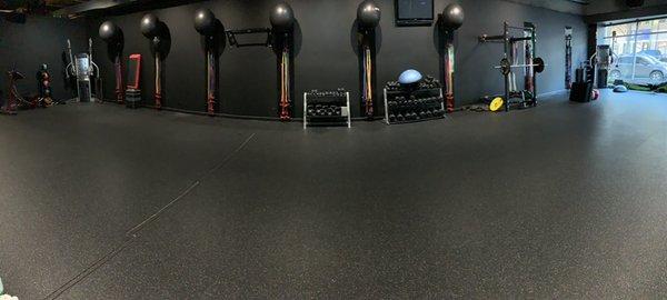 Plenty of space and the right equipment to consistently change up the workouts