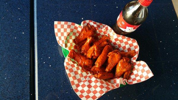 Deep fried chicken wings