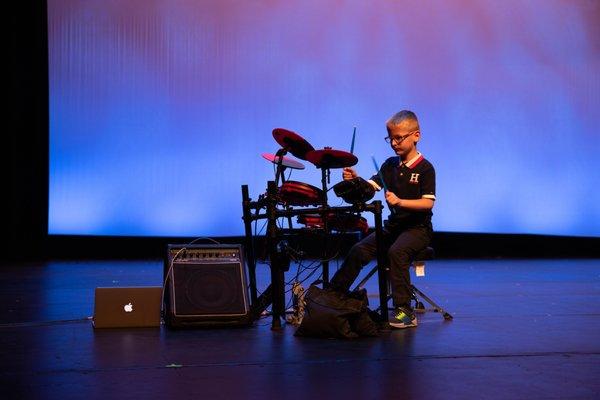 Our drum students brought the rhythm and beat to our Spring Music Recital!